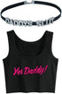 2 PCS DADDY'S +DADDY'S Choker Necklaces,Rhinestone DDLG Chokers Matching Daddy Lingerie,Sexy Dad Collar For Women Honey Princess Hotwife Girls,Fau...