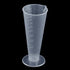 RUIAN Conical Measure Cup 100ml Capacity Cone Shape Translucent Plastic Labs Beaker with Pouring Spout 5ml Raised Graduations Round Base,2Pcs...