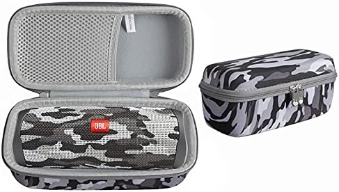 Hermitshell Hard Travel Case Fits JBL FLIP 5 / JBL FLIP 6 Waterproof Portable Bluetooth Speaker (Black Camouflage)...