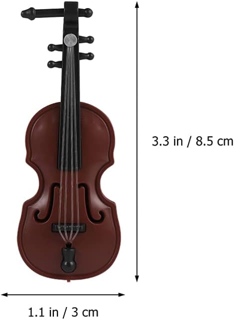 Zerodeko 8 Set of Mini Violin Miniature Musical Instruments Dollhouse Accessories Tiny Violin Model Desktop Decorations Party Favors for Kids Adul...
