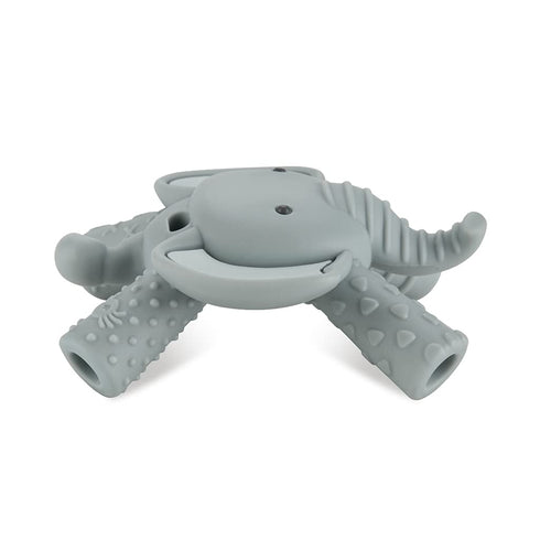 Itzy Ritzy - Ritzy Teether for Molars - Massages Sore Gums & Reaches Back Molars - Silicone Baby Teething Toy with Multiple Textures & Flexible De...