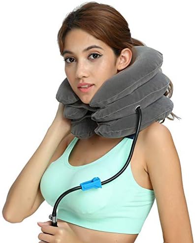 Cervical Neck Traction Device Inflatable Neck Stretcher, Easy to Use for Chronic Neck and Shoulder Pain Relief Traction Spine Alignment, Neck Cerv...