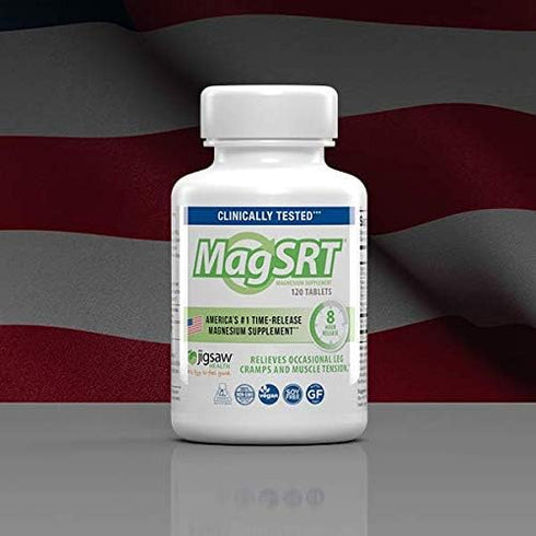 Jigsaw Health MAG SRT | Magnesium Supplement with Vitamin B6, Folate & B12 | 120 Tablets...