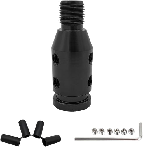 Universal Gear Shift Knob Adapter, M10×1.5 Aluminum Alloy Shifter Knob Adapter for Non-Threaded Shifters, Shifter Knob Boot Retainer Gear Stick Co...