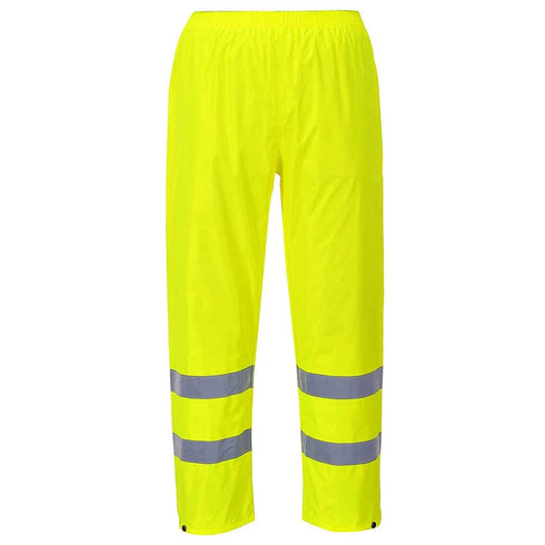 Portwest H441 Hi Vis Waterproof Rain Pants - Reflective Lightweight Safety Pants Class 1 Yellow, Large...