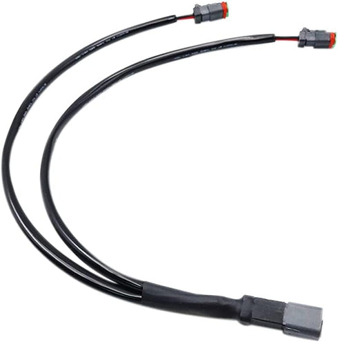 2 Leads Deutsch Dual Outputs DT DTM Female Connector Socket Adapters Splitters Compatible for LED Work Chandelier Light Retrofit Connectors Wiring...