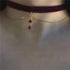 Fuqimanman2020 Gothic Black Velvet Red Pendant Choker Necklace for Women Lace Chokers Witch Bride Vampire Choker Necklace Aesthetic Jewelry...