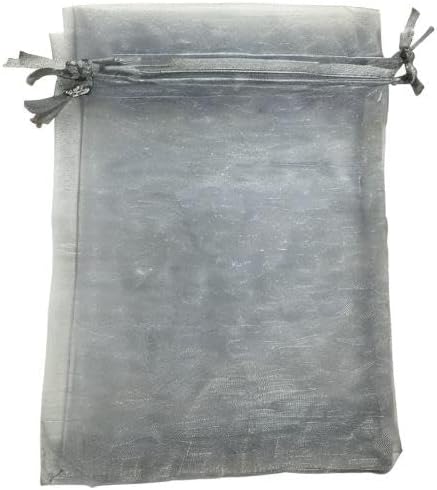 100PCS 6x9 Inches Organza Drawstring Pouches Jewelry Party Wedding Favor Gift Bags (6x9, Gray)...