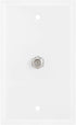 Cmple - Single F Connector Coaxial Cable Audio/Video Wall Plate, 1-Port TV Cable Wallplate 75 Ohm Plug Jack Ports Coax Wall Plate - White...