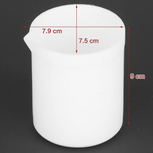Beaker, PTFE Teflon Beaker Acid and Alkali Resistant PTFE Beakers High Lubrication White Measuring Cup for Lab(250ml)...