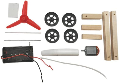 Wooden Science Experiment Kit Model Monoplane Electric Aerodynamic Car Educational DIY Scientific Research Tutorials...