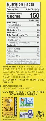 Bobo's Oat Bites, Lemon Poppyseed, 1.3 Ounce (5 Count Box)...