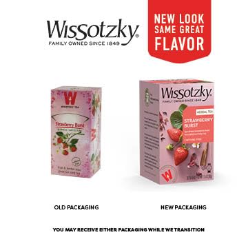 Wissotzky Strawberry Burst Herbal Tea, 20 Tea Bags | Fruity Blend | Caffeine Free Tea | Antioxidant Rich...