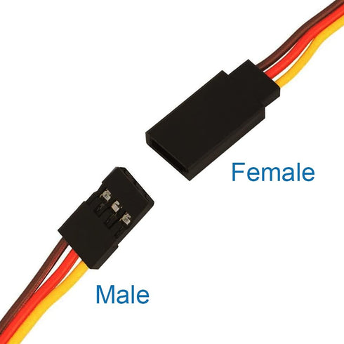 MMOBIEL 12 Pcs 3-Pin RC Servo Extention Cables Female - Male for Servo Extention Connection Control Board RC Drone, Car, Robot, etc. (4 Sizes)...