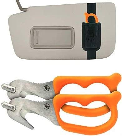 StatGear SuperVizor XT Auto Emergency Rescue Escape Tool - Seatbelt Cutter & Window Glass Breaker Hammer Survival - Mounts Right to Your Sun-Visor...