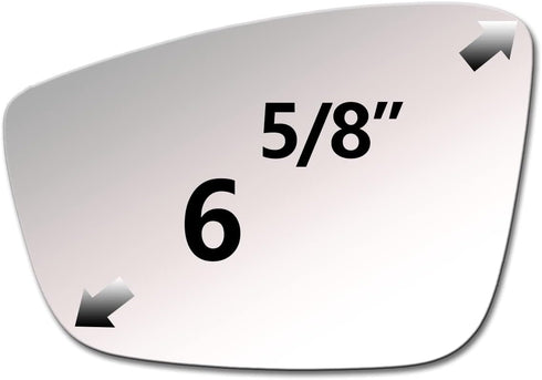 Mirror Glass fit for Volkswagen VW Beetle Jetta Passat Driver Left Side Mirror Glass No Backing Plate Flat Including Adhesive...