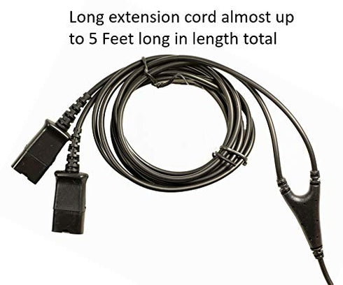 Call Center Headset QD Cable Y Splitter Adapter Trainer Cable for Training Center Compatible with Plantronics QD headsets Splitter Cable Connector...