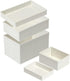 Elegance System Embossed Design Organizer Tray #3 Desktop Vanity Drawer Jewelry Stationery Make-up Storage Bin Dressing Table Organizing Box, Whit...