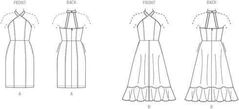 Butterick Misses' Halter Dresses Sewing Pattern Kit, Design Code B6942, Sizes 8-10-12-14-16...