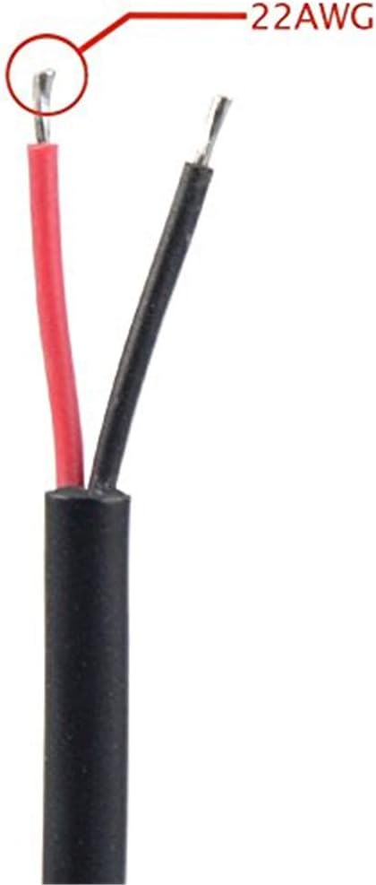 5Pairs 2pin Black Electrical Connector LED Connector for LED Lights 20cm Extension Cable 40cm/Pair 0.3mm² 15mm Nut...