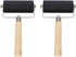 2Pcs Professional Rubber Roller Brayer,6cm Rubber Roller Brayer with Wooden Handle Ink Painting Printmaking Roller Art Stamping Tool...
