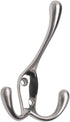 Coat Hooks with Three Flared Prongs,3.5 Inch Heavy Duty Coat Hat Hook 5 Pack Satin Nickel...