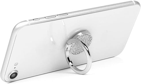 Mavis's Diary Bling Cell Phone Ring Stand Holder, Universal 360 Rotation Metal Buckle Tablet Finger Grip Kickstand Compatible with iPhone Galaxy L...