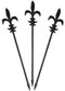 Pack of 100 4" Fleur de Lis Cocktail/Party Picks (Black)...