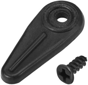 uxcell Frame Turn Button, 3/4" Plastic Indicator Shape with Screws for Hanging Pictures, Photos, Drawings and Posters, 20 Pcs (Black)...