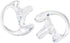 HYS Clear Soft Earmold Replacement Ear Pieces Flexible Open Ear Insert Earbuds for Transparent Air Acoustic Security Radio Surveillance earpiece H...