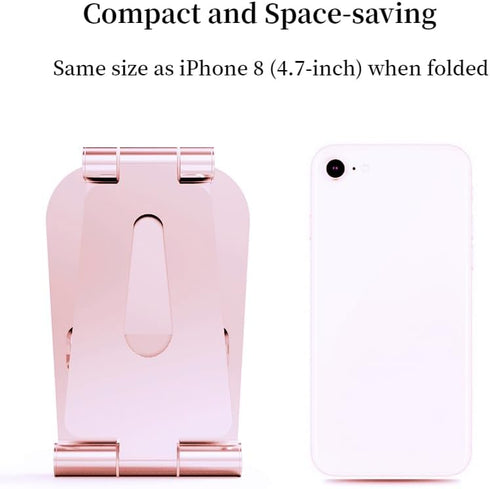 Cell Phone Stand for Angle Height Adjustable Desk Sturdy Aluminum Metal Phone Holder for iPhone,iPad, Mobile Phone, All Android Smartphone,Desktop...
