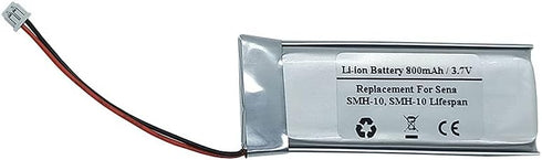 800mAh 3.7V Replacement Battery for Sena SMH-10, SMH-10 Lifespan Motorcycle Bluetooth Headset, Helmet intercom, Battery Model: 1ICP52/248P...