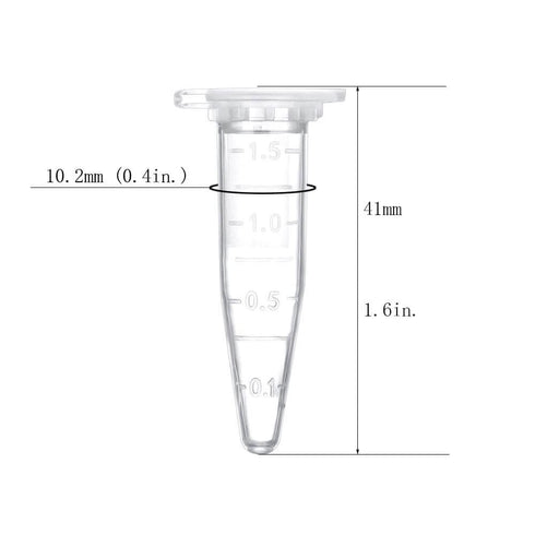 1.5ml Microcentrifuge Tubes 500pcs, EO Sterilized Plastic Small Vials with Caps for Sample Storage without Leakage(500)...