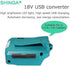 USB ADP05 Power Source for Makita 18v Battery Charger with 2 USB Ports and LED Light for 14.4v ~ 18v Battery Lithium-Ion...