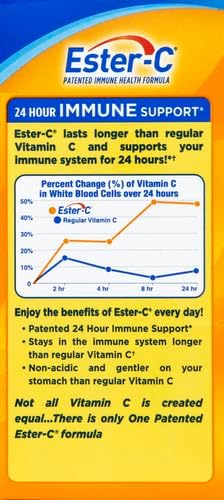 Ester-C Vitamin C, 500mg Tablets, 60-Count, Unflavored (Packaging May Vary)...