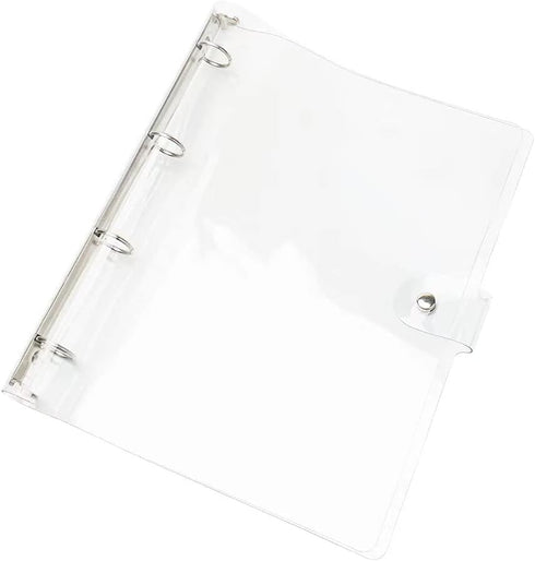 NatSumeBasics A4 Binder 4 Ring Budget Binder Clear PVC Planner Cover Notebook Shell for Organizer Accessories (A4 Binder)...