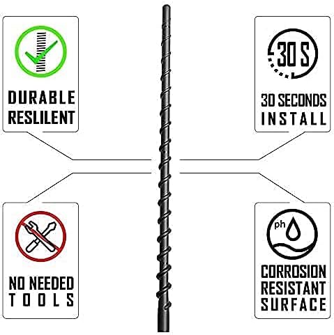 VOFONO 13 Inch Antenna for Jeep Wrangler Gladiator 2007-2025, Short Antenna for JL JK Rubicon Sahara Unlimited Sport Willys 4xe Mojave High Altitu...