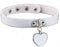 AKOAK Fashion Cool Rock Style Steampunk Punk Goth Heart-Shape Pendant Link PU Leather Collar Choker Necklace(White)...