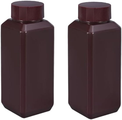 4oz/2 Pcs Plastic Lab Chemical Reagent Bottles, Square Sample Storage Container, Chemical Container Bottle with Inner Ring Cover, Narrow Mouth Sam...