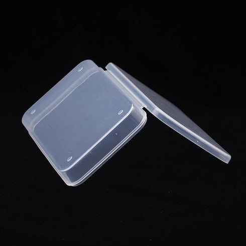 4 Pcs Mini Clear Storage Containers Rectangle Plastic Box Empty Hinged Boxes Small Bead Storage Case for Jewelry...