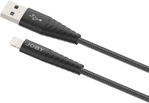 JOBY USB Lightning Cable, Charging and Synchronization Cable, 1.2m Length, Black, Compatible with iPhone, iPad and iPod, MFi Certified, USB-A to L...