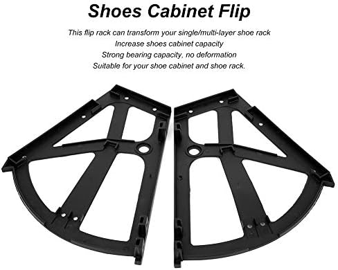 4Pcs/Set Shoes Drawer Hinge Home Furniture Cabinet Hinge Flip Plate Frame Turning Rack Accessory Household Shoe Organizer for Bedroom Living Room...