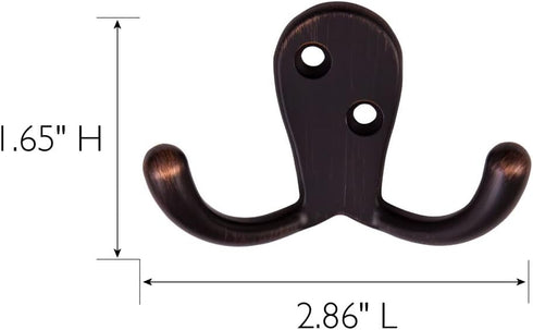Design House Coat, Double Hook Horizontal, Oil Rubbed Bronze 10 Count...