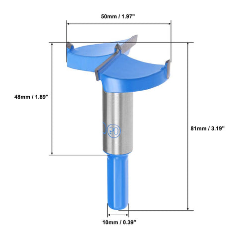 Woodworking Hole Opener Positioning Drill Bit 50mm Forstner Drill Bits Tungsten Carbide Wood Hole Saw Hinge Drilling Bit Cutter...