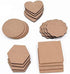DIY Coasters - MDF Plain Wooden Coasters in Mixed Shapes - Cutouts for Painting, Wooden Craft Board for Resin Art & Fluid Art, Decoupage, Mandala ...