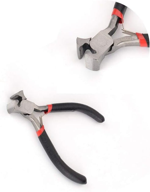 FLZOSPER Mini End Cutting Pliers?4.5-inch CR-V Multifunction Precision Wire Flush Cutting Pliers Stripper Hand Jewellery Making Tool Beading Side ...
