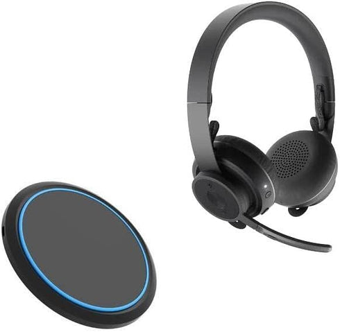 BoxWave Charger Compatible with Logitech Zone Wireless Headset - SwiftCharge PowerDisc Wireless Charger (15W), Qi Wireless 15W Circular Desktop Ch...