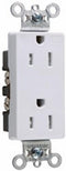 Legrand Pass & Seymour TR26262W 15 Amp Tamper-Resistant Heavy-Duty Decorator Duplex Receptacle Outlet, Back and Side Wire, White (1 Count)...