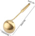 Stainless Steel Soup Ladle Spoon - Big Kitchen Spatula Turner Cooking Tool With Comfortable Grip (Gold)...