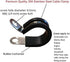 LTI Universal 10 Pack 1/2 inch Stainless Steel Cable Clamp, Rubber Cushioned Insulated Clamp, Metal Clamp, Tube Holder Fastener for Tube, Pipe or ...